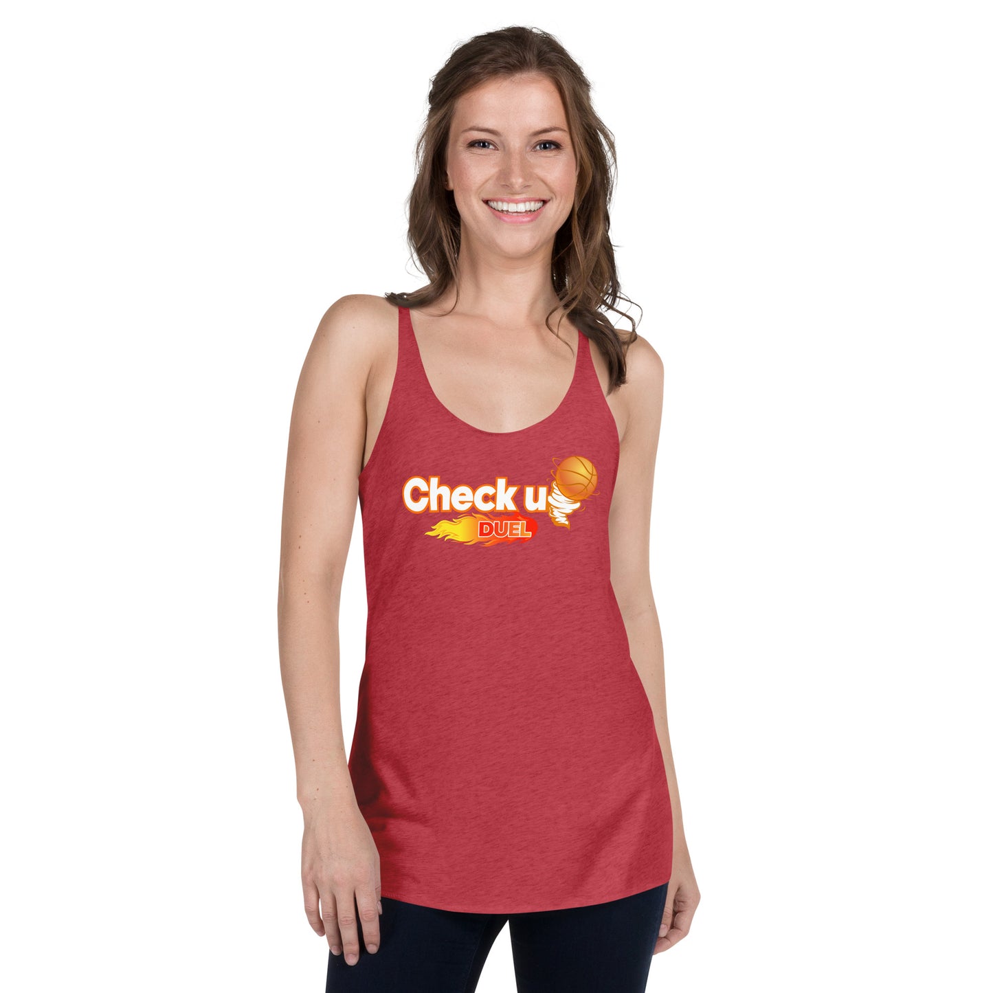 women checkupduel racerback tank